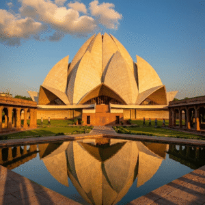 Lotus Temple Morning View During The Same Day Delhi Tour