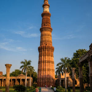 Qutub Minar Delhi sightseeing on Golden Triangle package