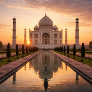 Taj Mahal sunrise tour view
