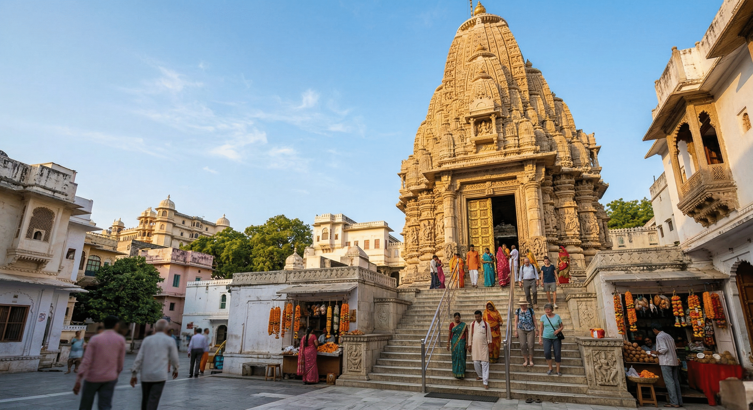 Intricate stone carvings of Jagdish Temple Udaipur - Top spiritual destination in Rajasthan by Alibaba Holidays