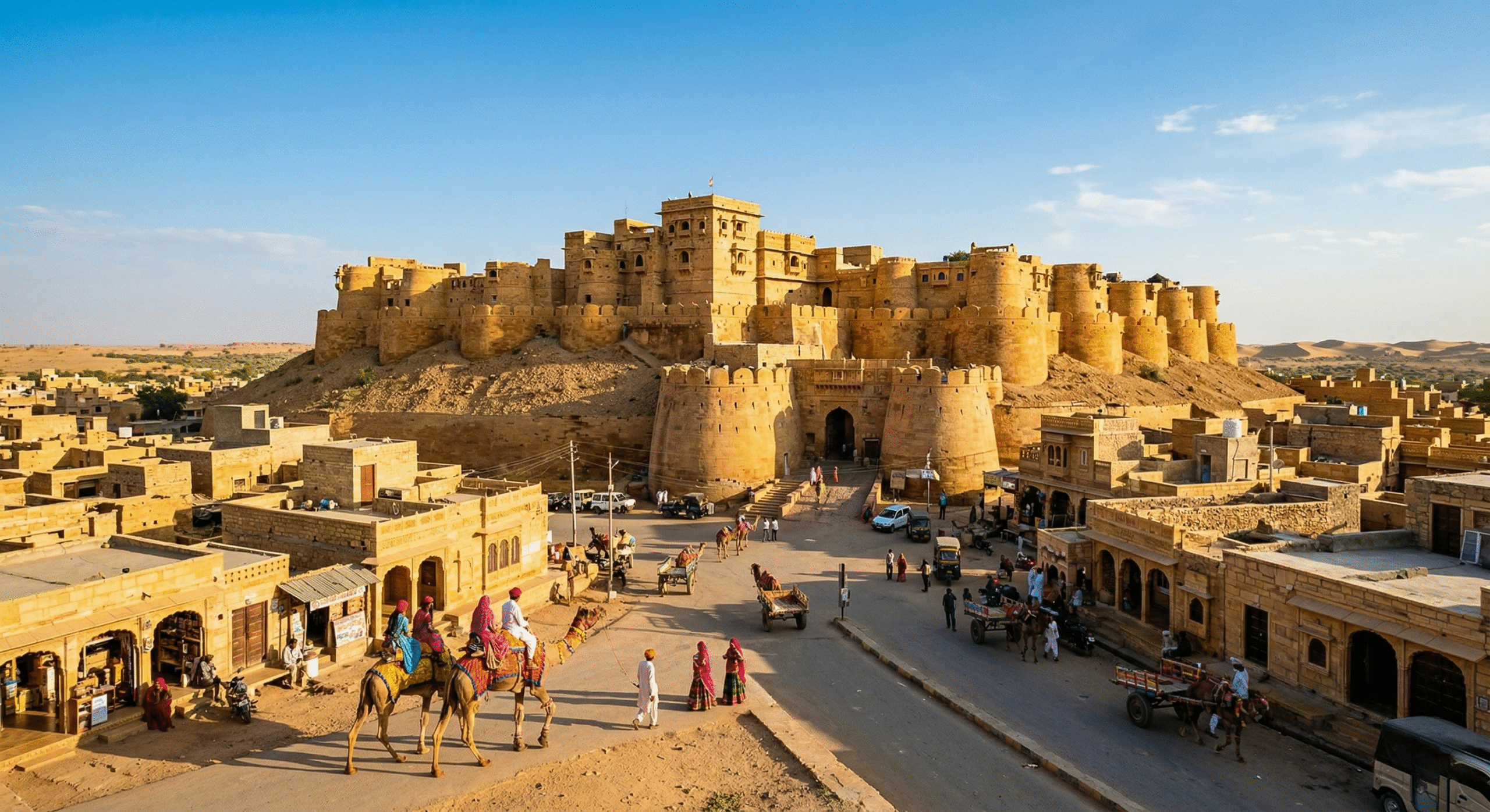sunset picture of Jaisalmer fort