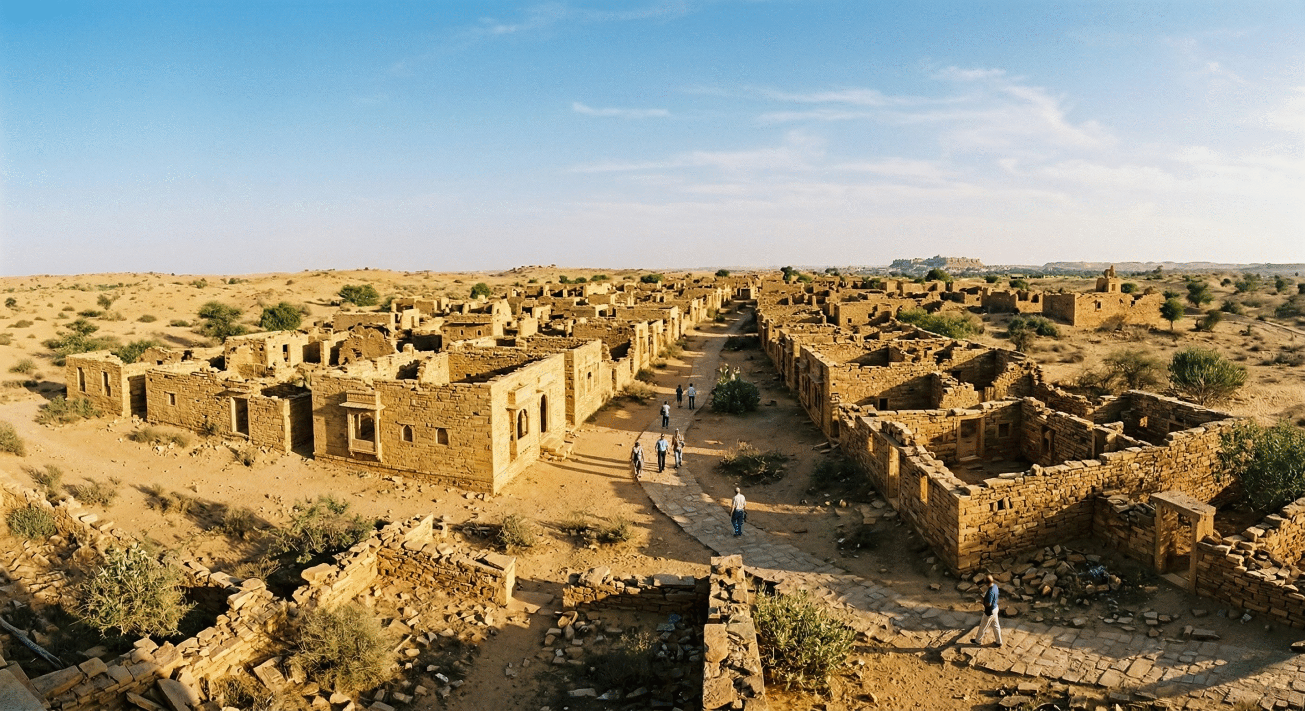 Afternoon View of Kuldhara Heritage Village