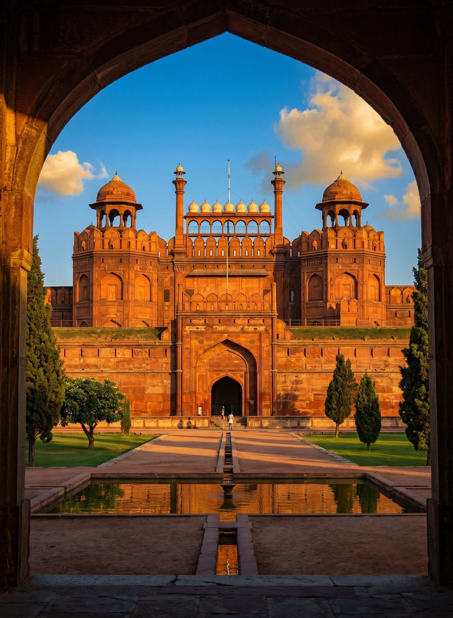 Red Fort Delhi Lal Qila main entrance gate, a major highlight of the luxury Golden Triangle tour package from Delhi