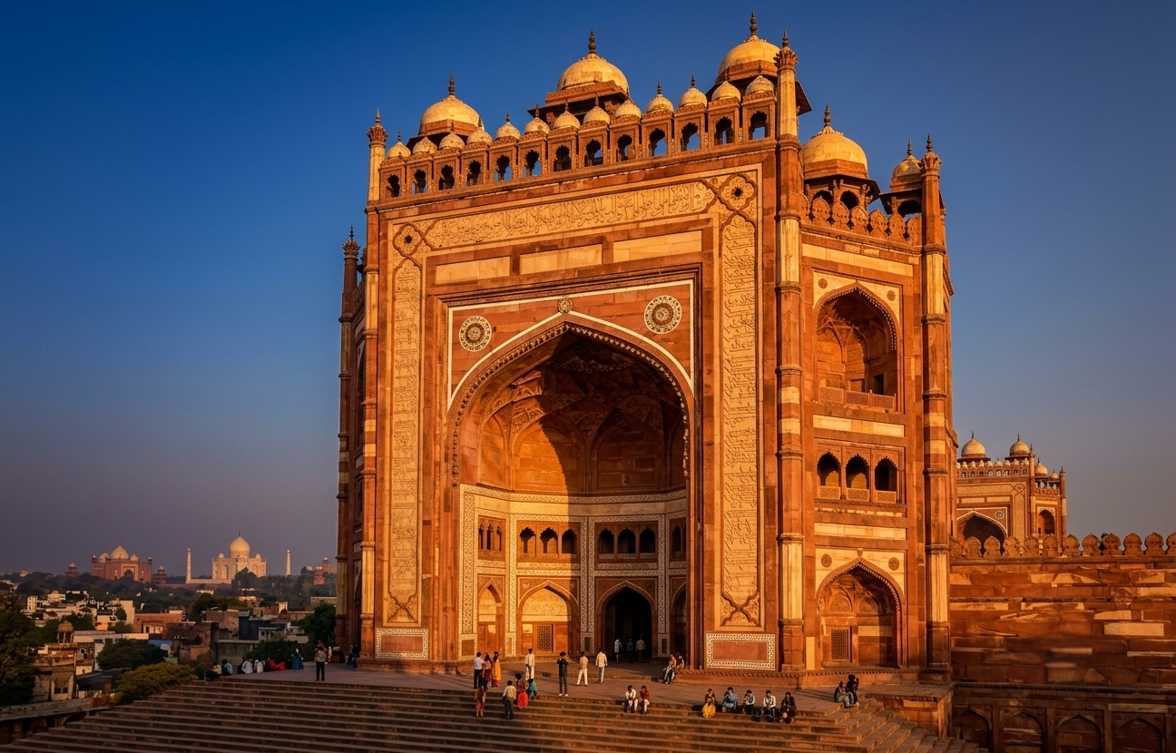 Morning view of Buland Darwaza, Fatehpur Sikri